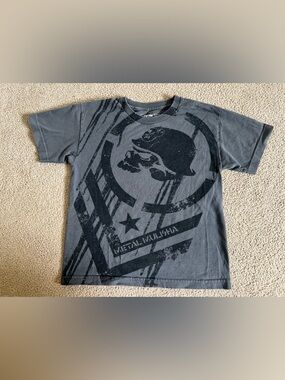 Gray Graphic Skull Tee